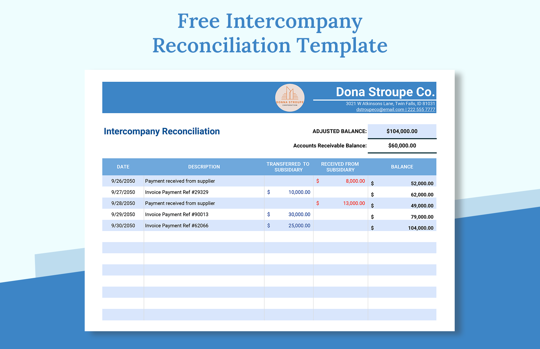 FREE Intercompany Template Download in Word Google Docs Excel