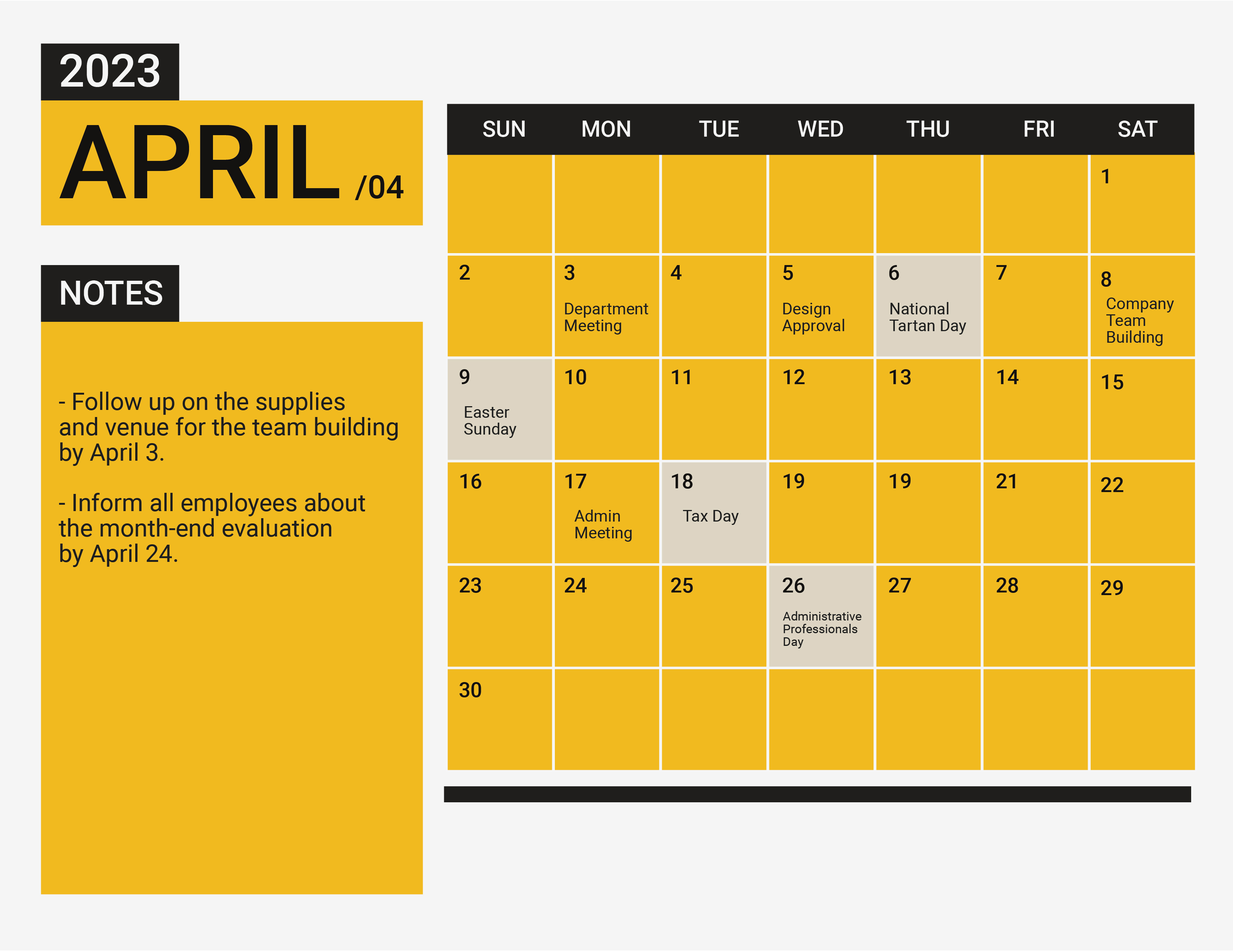 April 2024 Calendar With Holidays Download In Word Illustrator EPS 