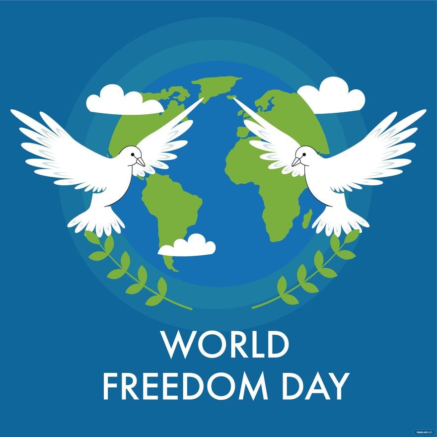 World Freedom Day Vector