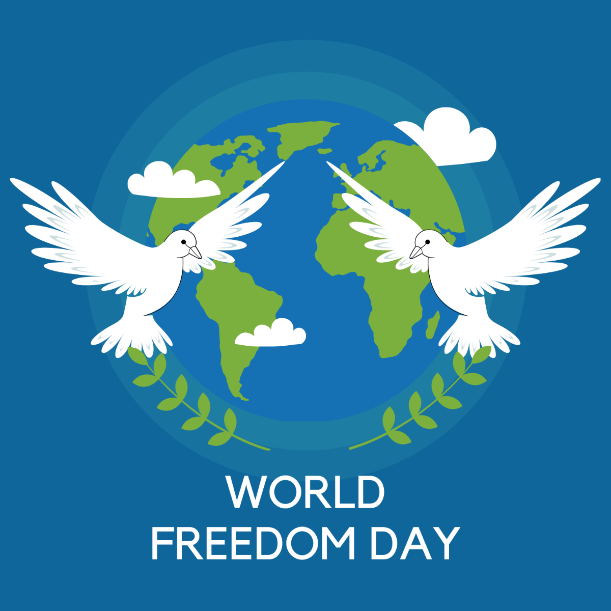 World Freedom Day Vector Template