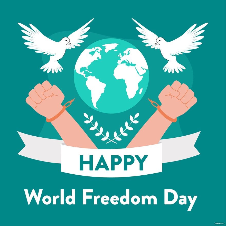 Happy World Freedom Day Vector