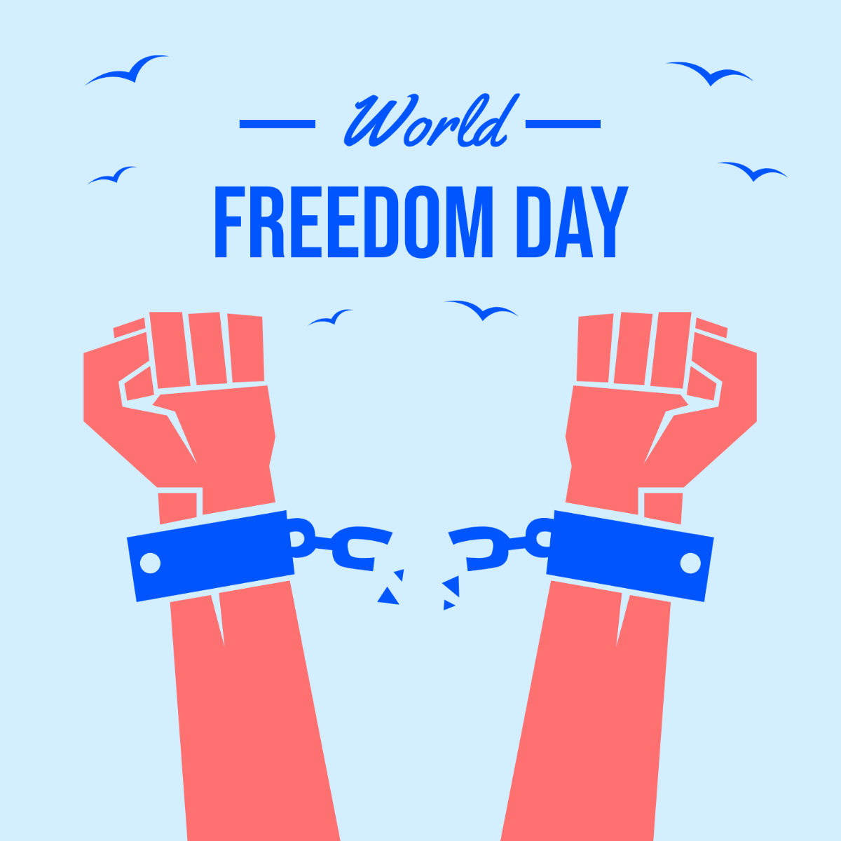 World Freedom Day Illustration Template