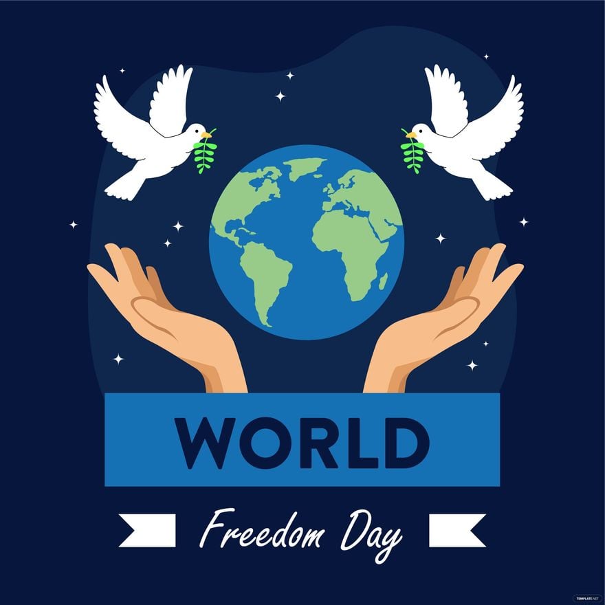 World Freedom Day Celebration Vector