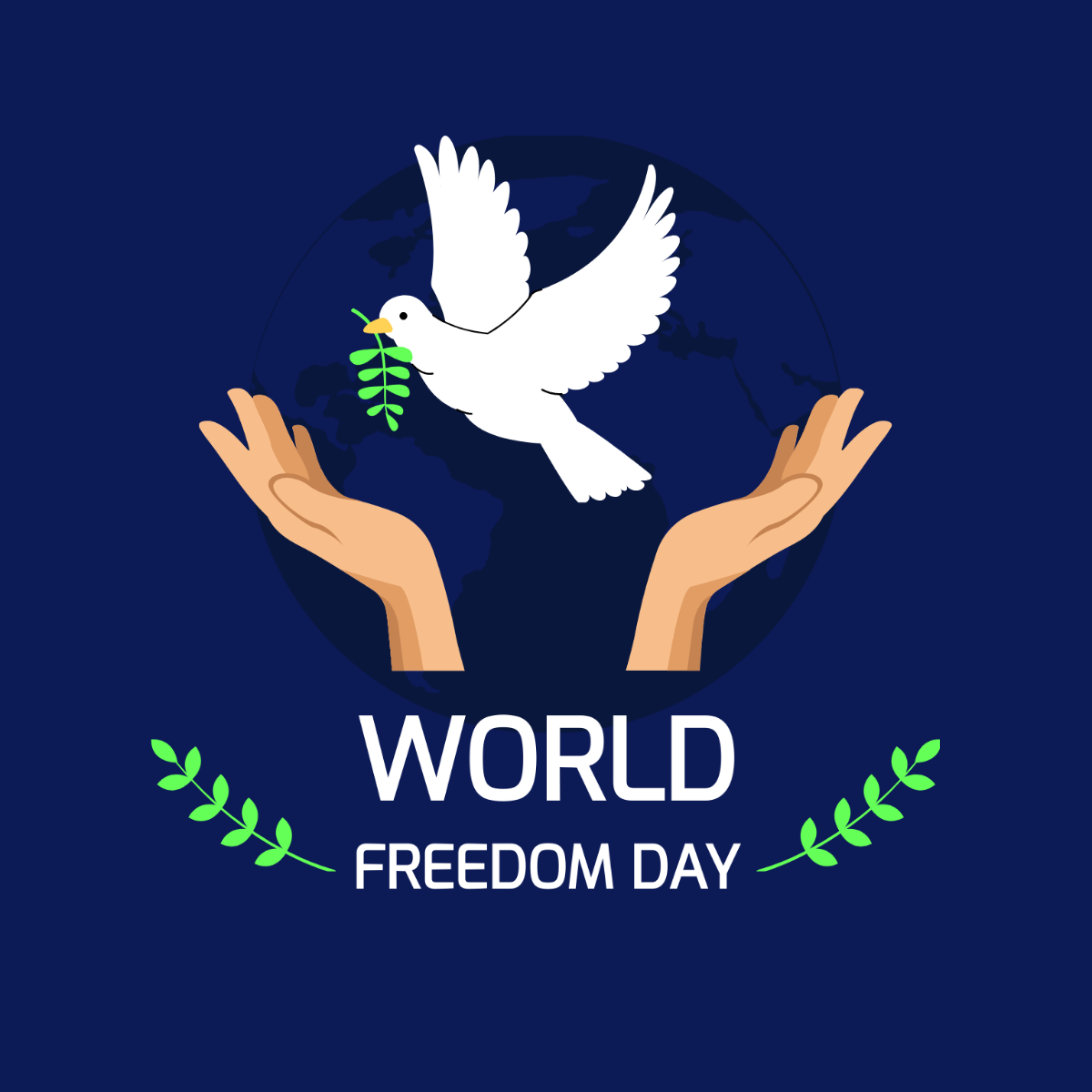 World Freedom Day Clipart Vector Template