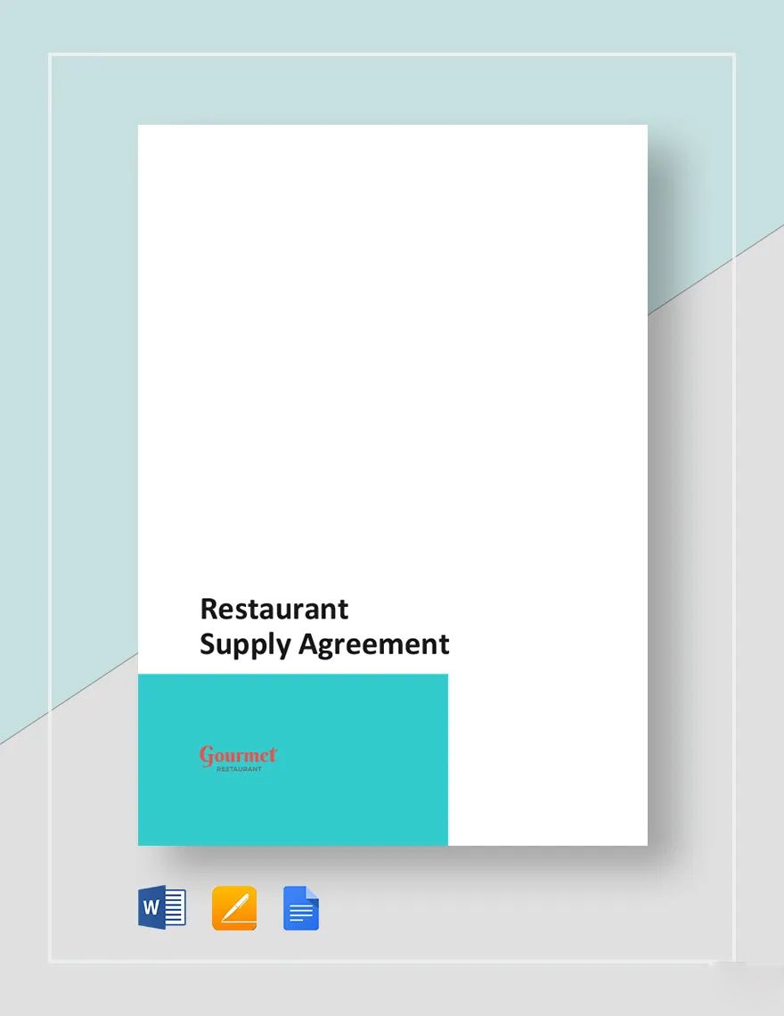 Restaurant Supply Agreement Template