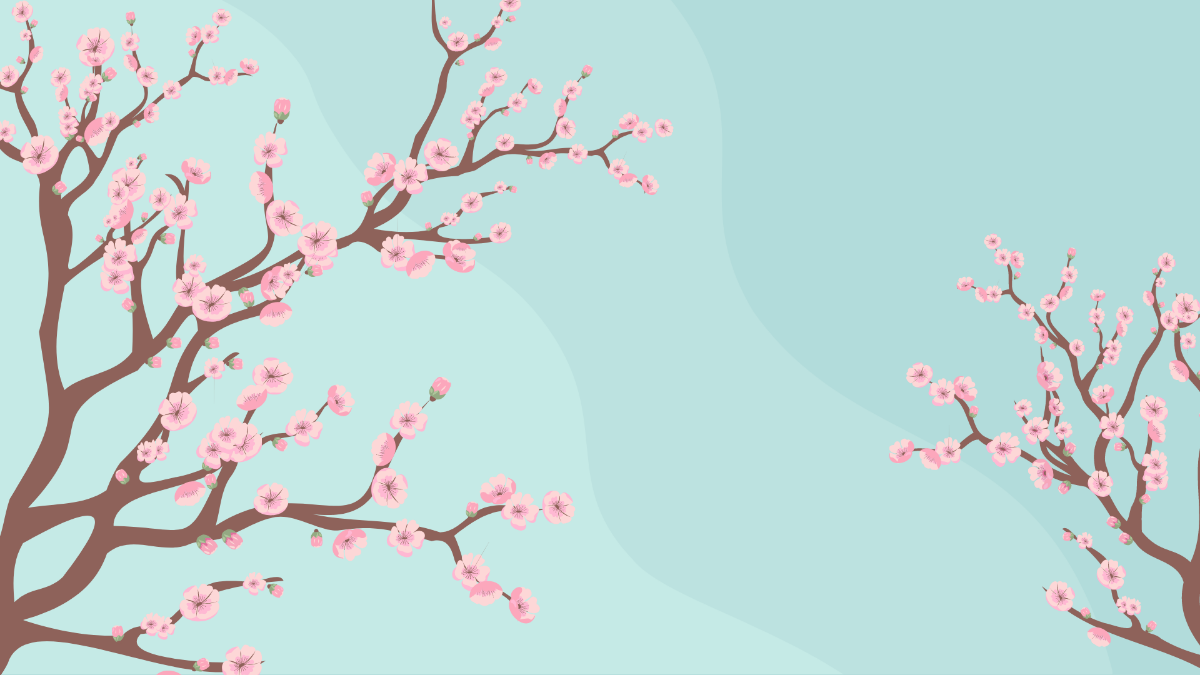 Spring Cherry Blossom Background Template
