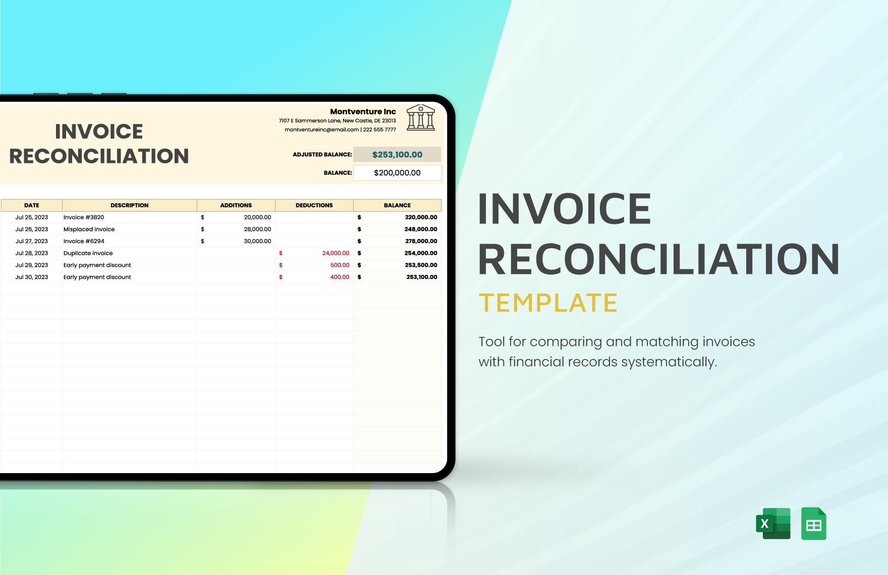Invoice Reconciliation Template