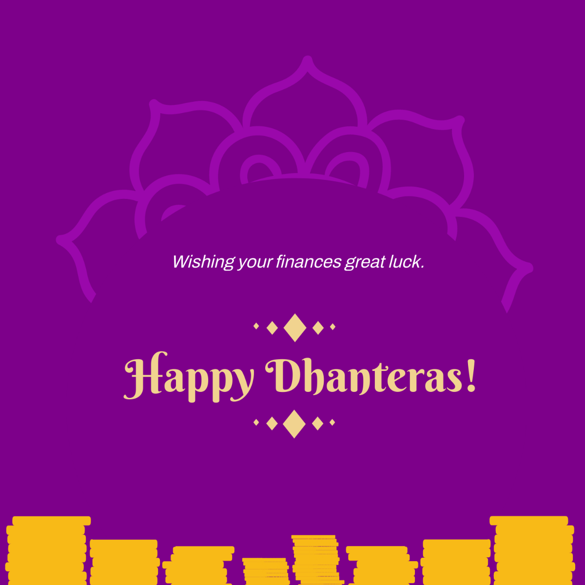 Dhanteras Wishes Vector Template