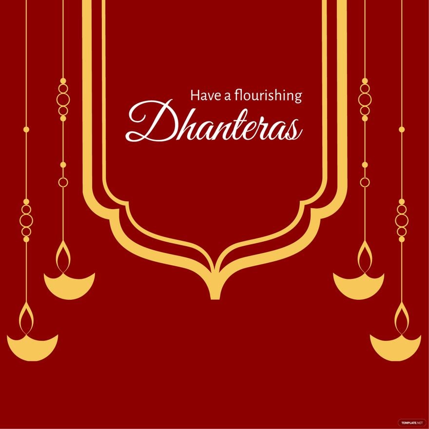 Free Dhanteras Greeting Card Vector