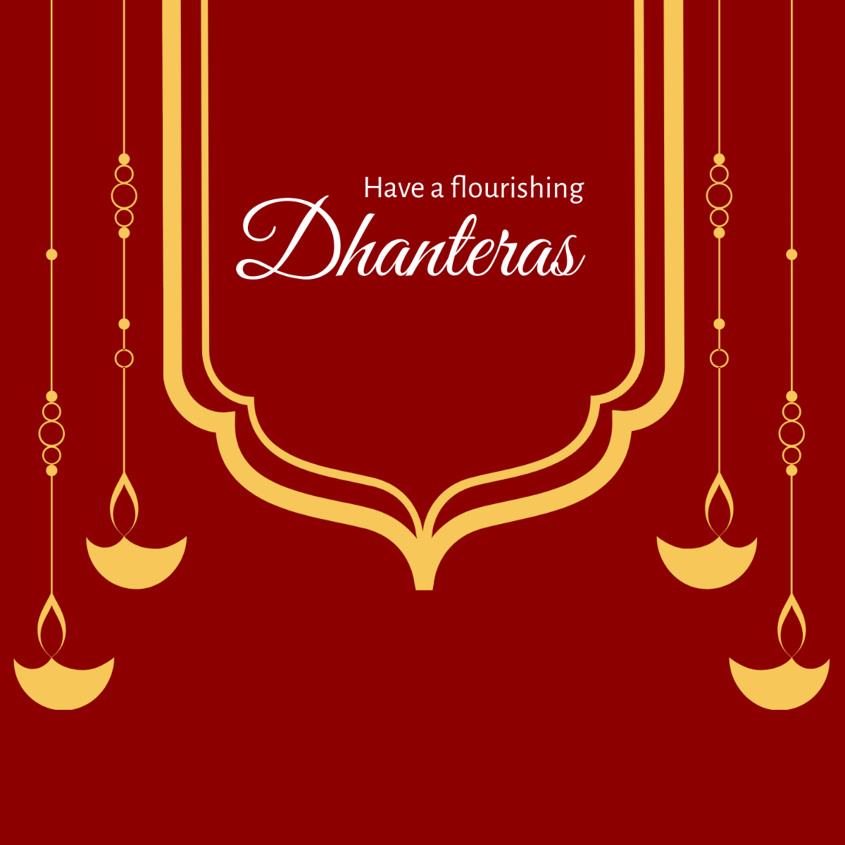 Free Dhanteras Greeting Card Vector Template