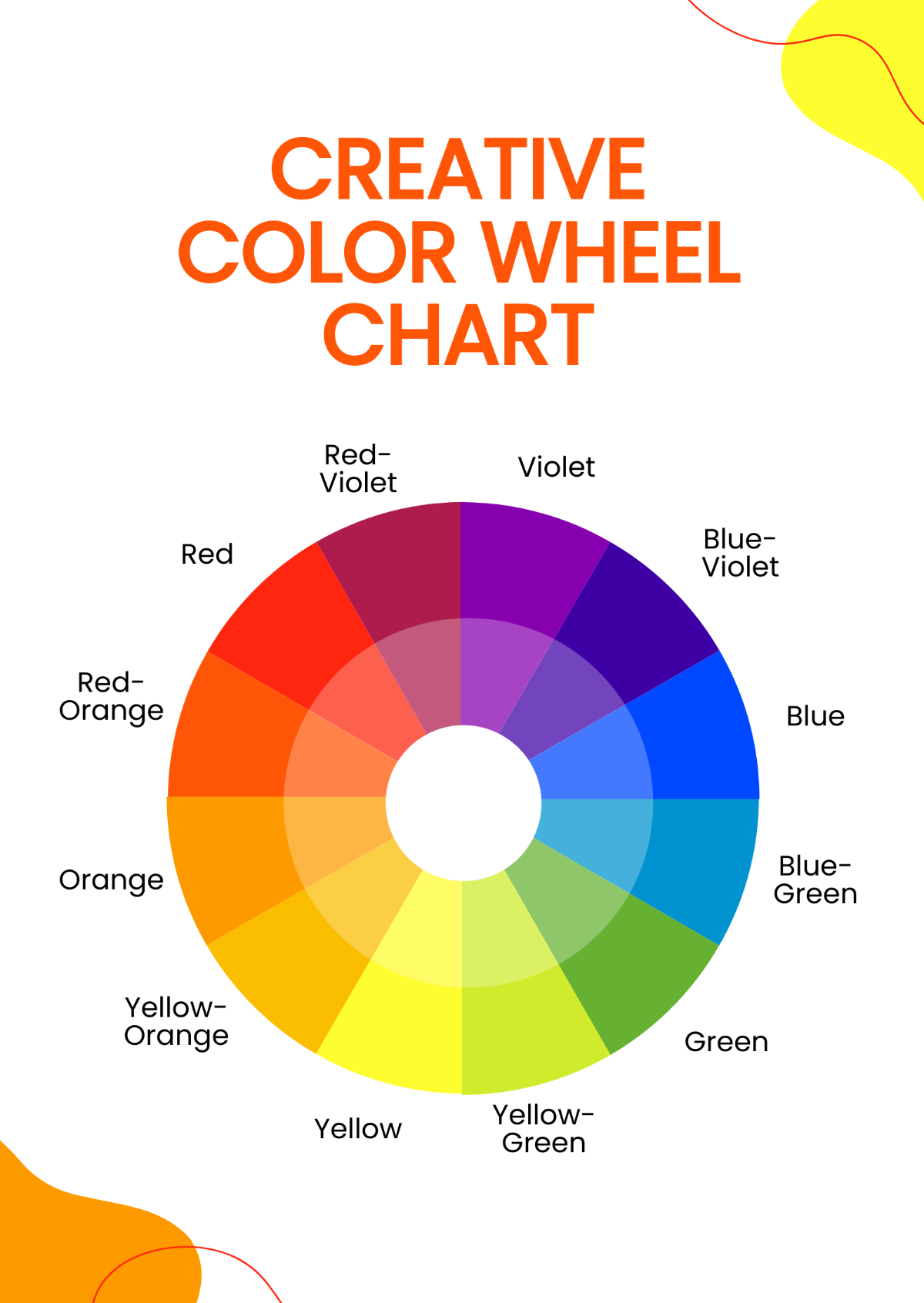 Creative Color Wheel Chart Template