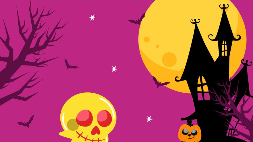 Free Halloween Cartoon Background in PDF, Illustrator, PSD, EPS, SVG, JPG, PNG