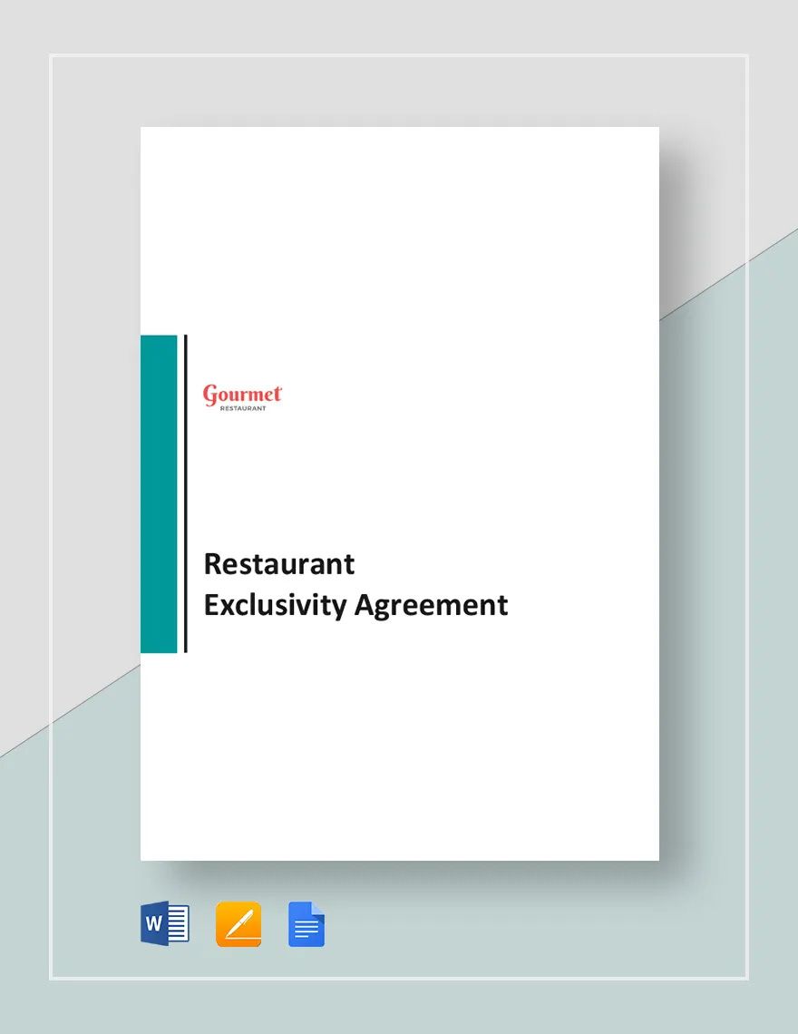 Restaurant Exclusivity Agreement Template