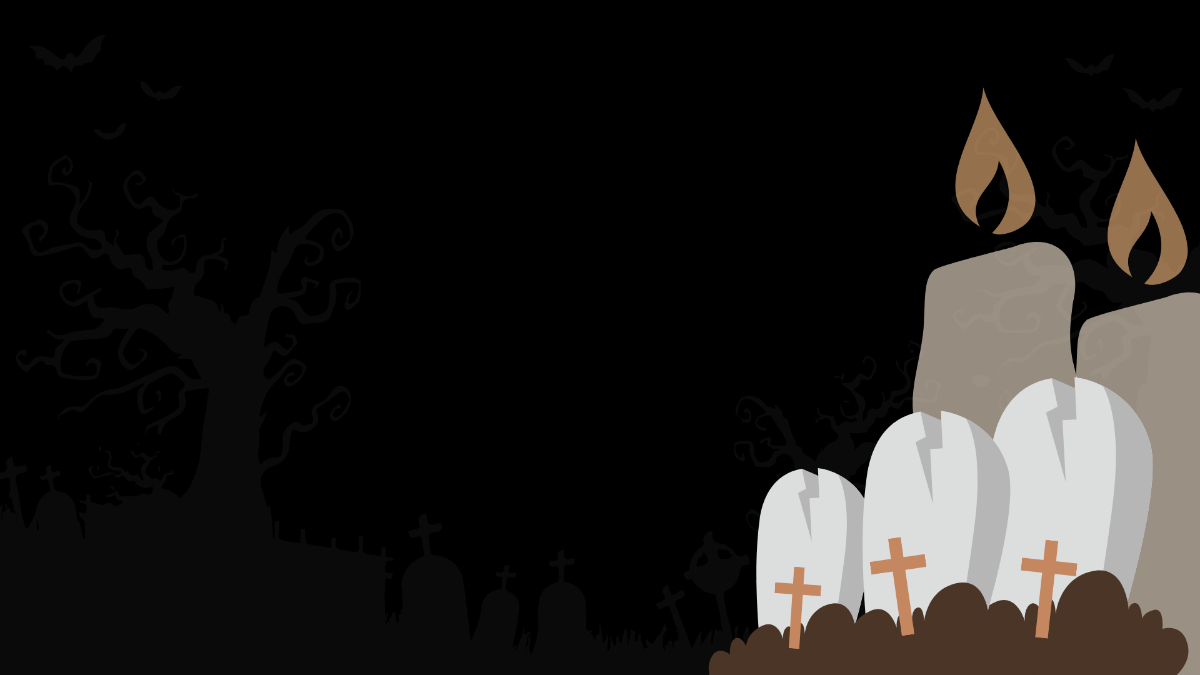 All Souls' Day Cartoon Background Template