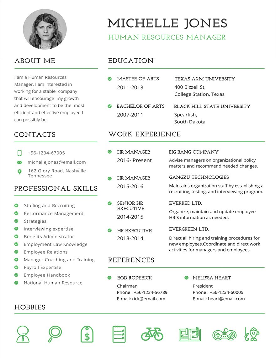 Professional HR Resume Template