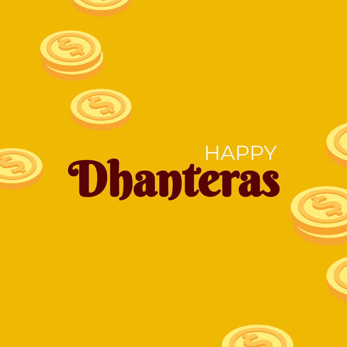 Happy Dhanteras Vector Template