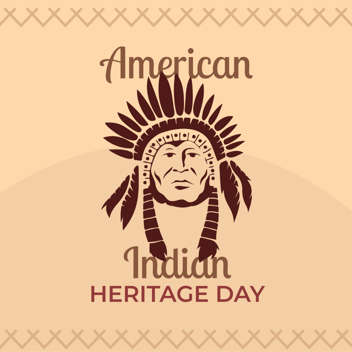 American Indian Heritage Day Celebration Vector Template