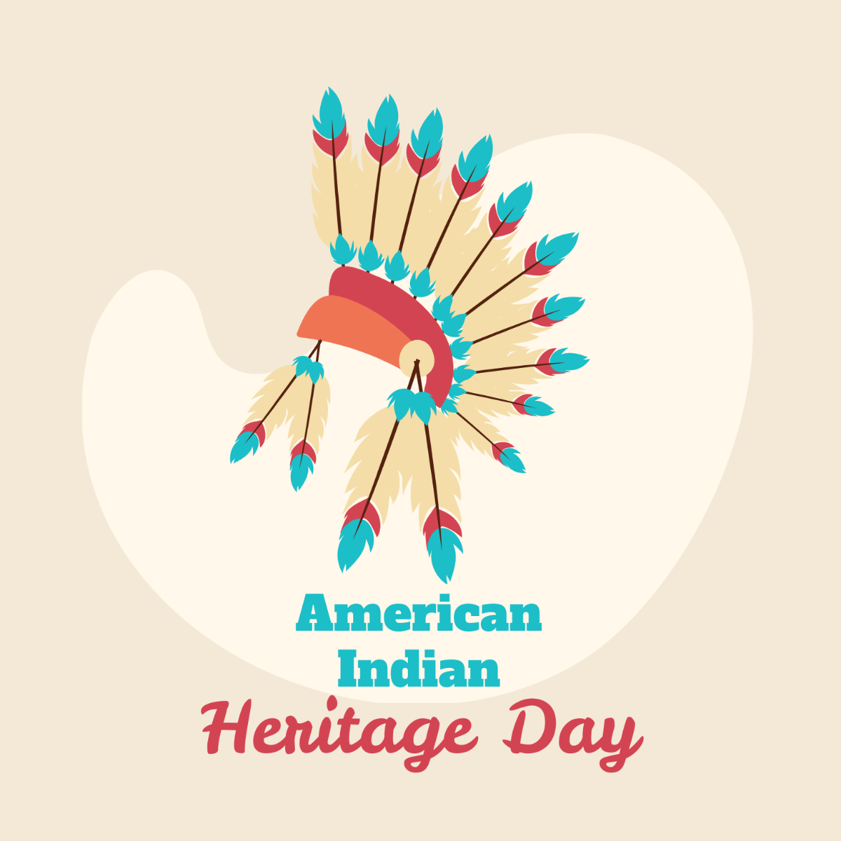 American Indian Heritage Day Clipart Vector Template