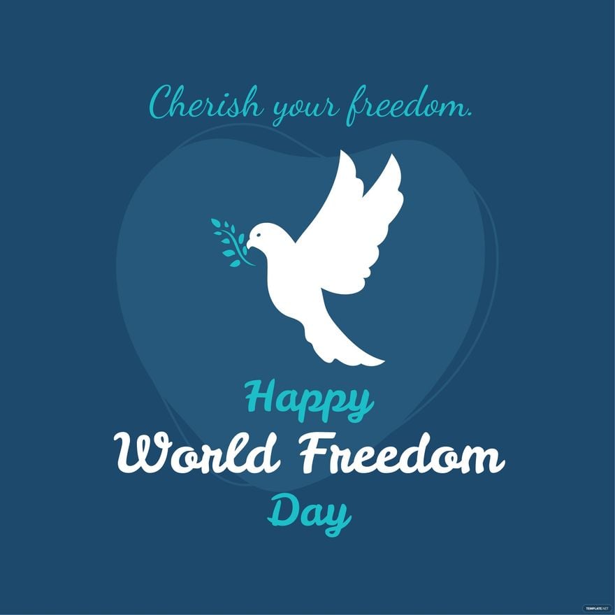 World Freedom Day Wishes Vector