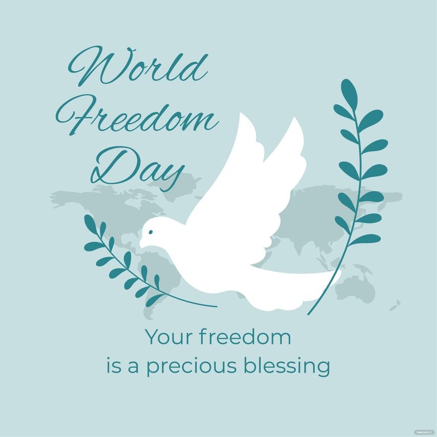 World Freedom Day Flyer Vector
