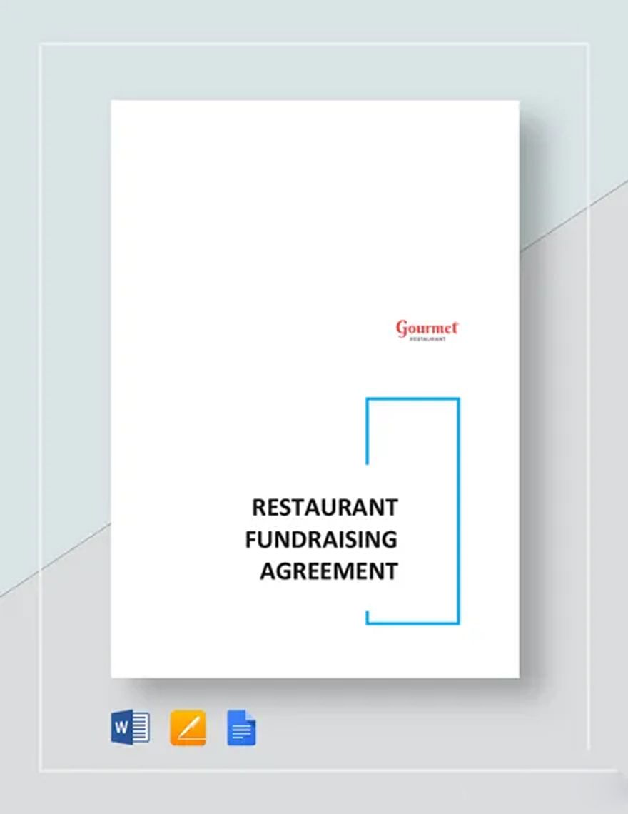 Restaurant Fundraising Agreement Template