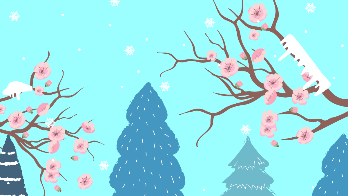 Winter Spring Background Template