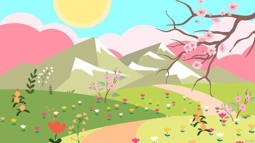 3D Spring Background