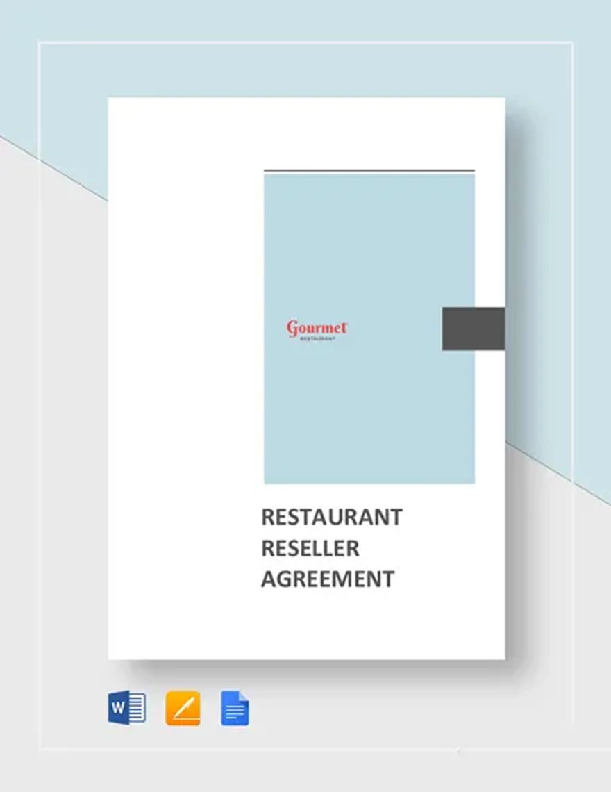 Restaurant Reseller Agreement Template