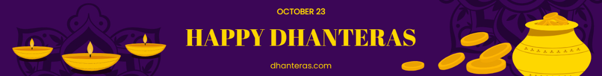 Free Dhanteras Website Banner Template