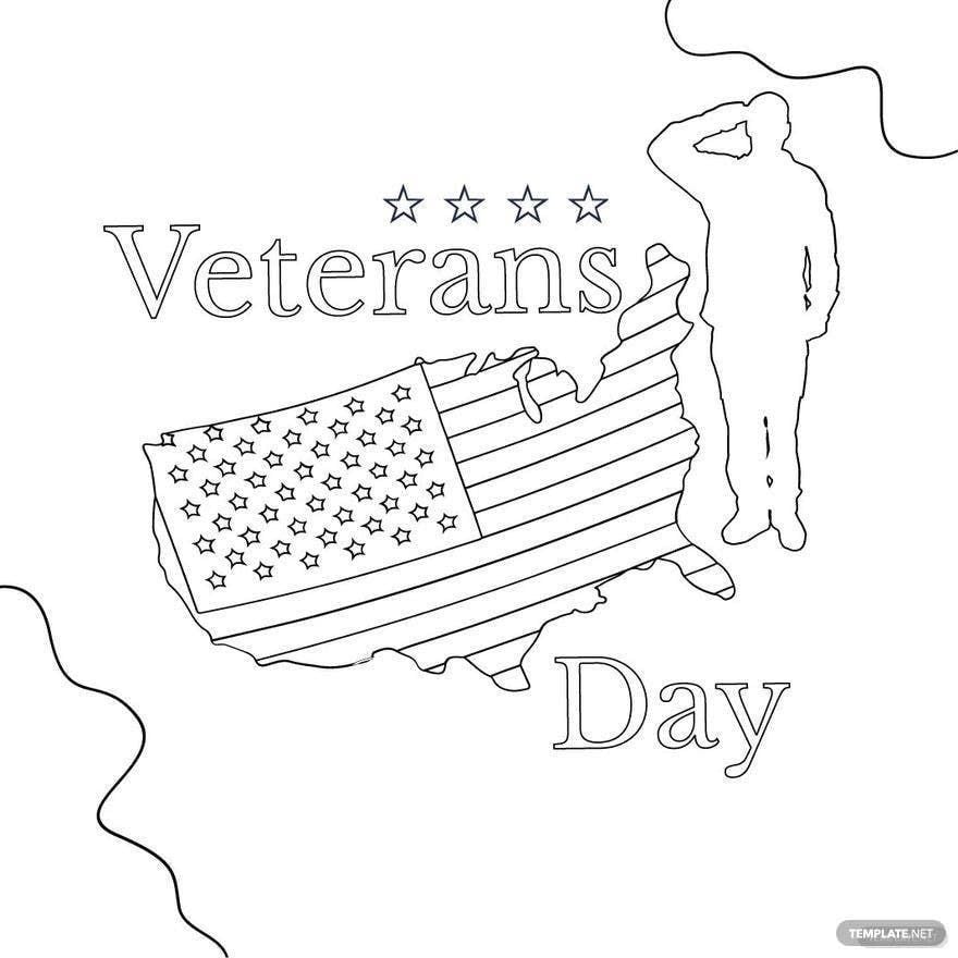 Happy Veterans Day Drawing in Illustrator, PSD, SVG, JPG, EPS, PNG