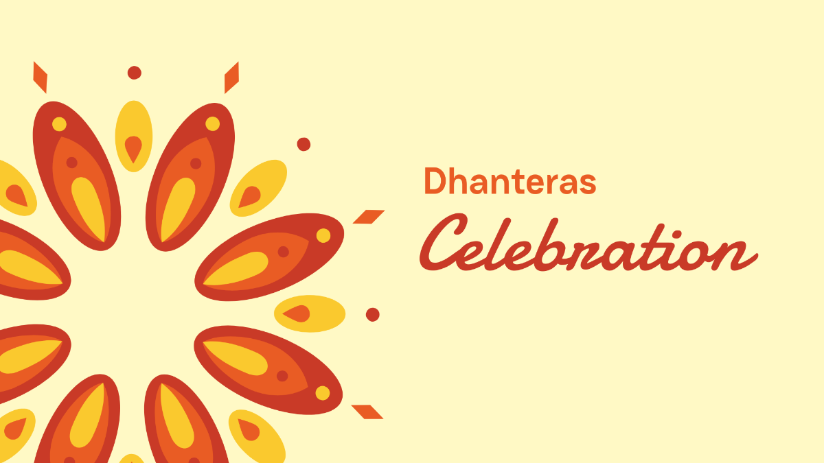 Free Dhanteras Invitation Background Template
