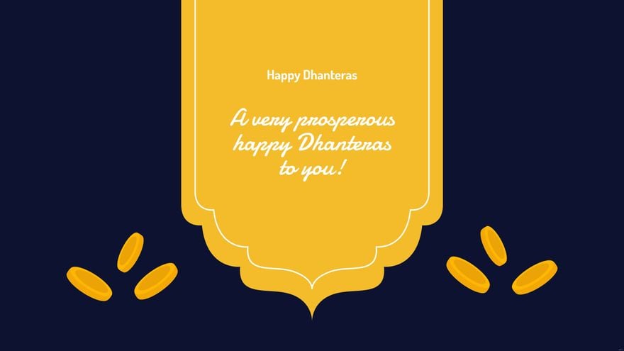 Free Dhanteras Greeting Card Background
