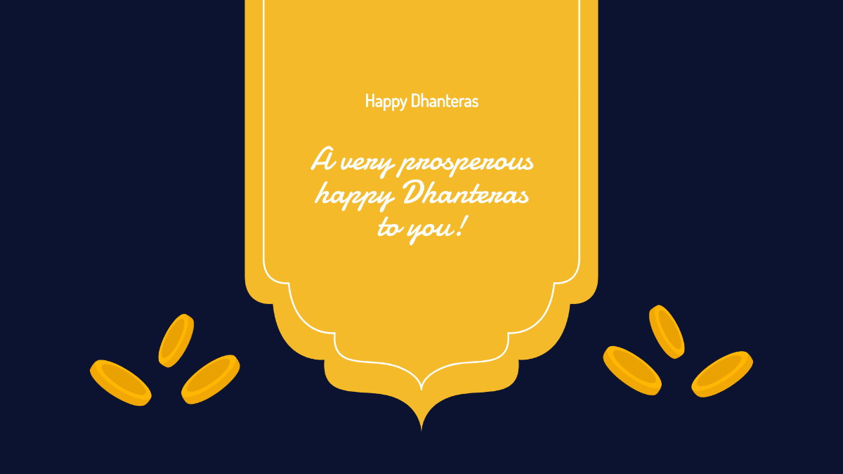Free Dhanteras Greeting Card Background Template