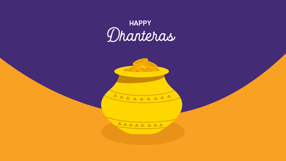 Free Dhanteras Background Template