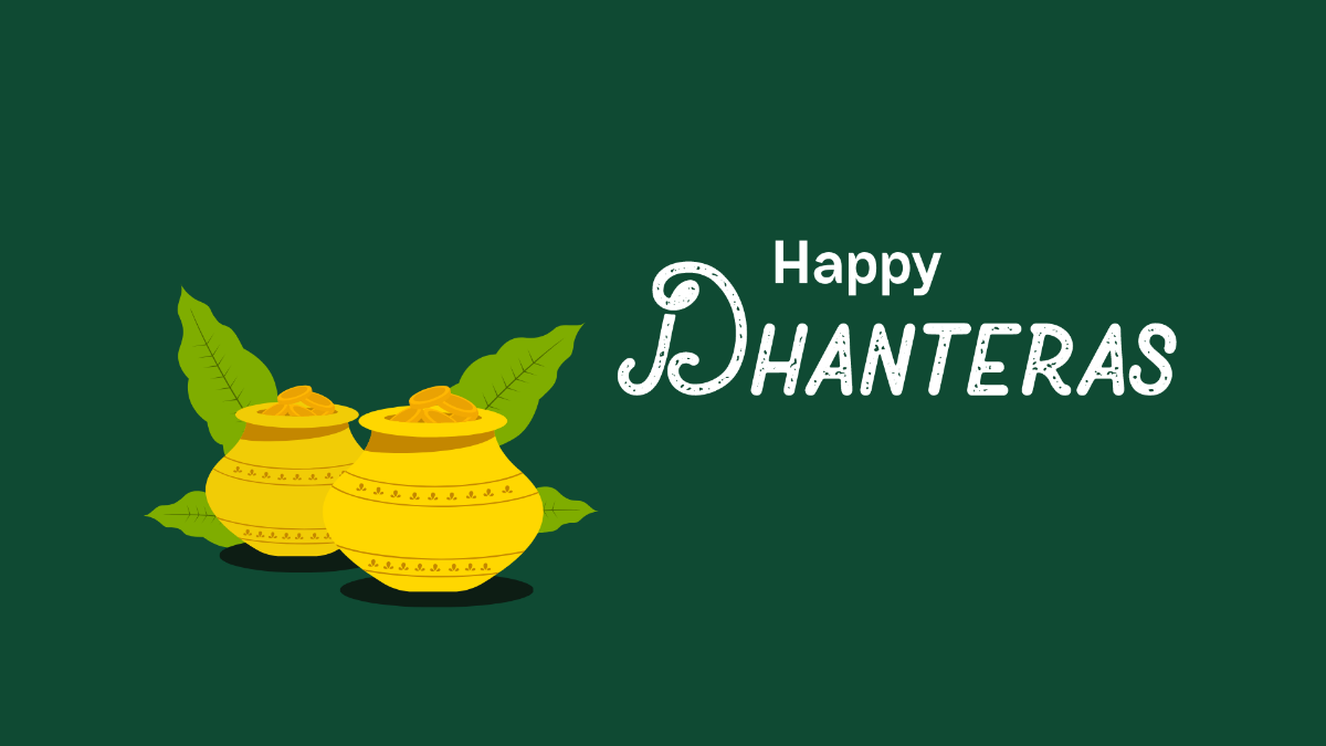 Free Happy Dhanteras Background Template