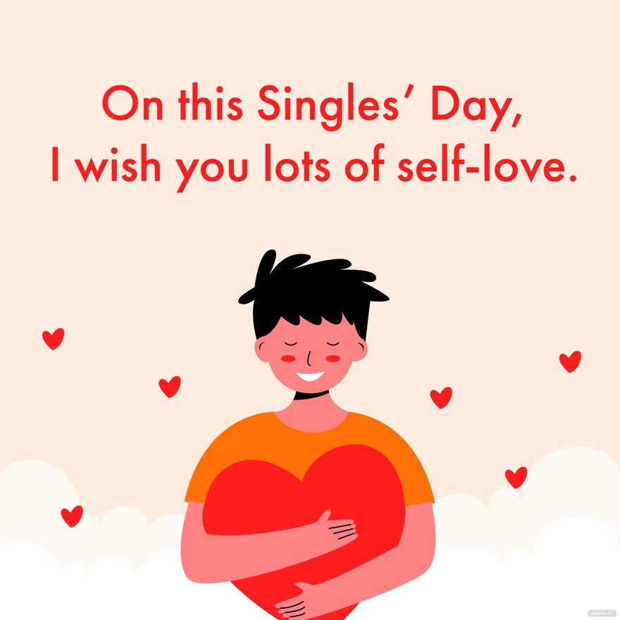 Free Singles Day Wishes Vector
