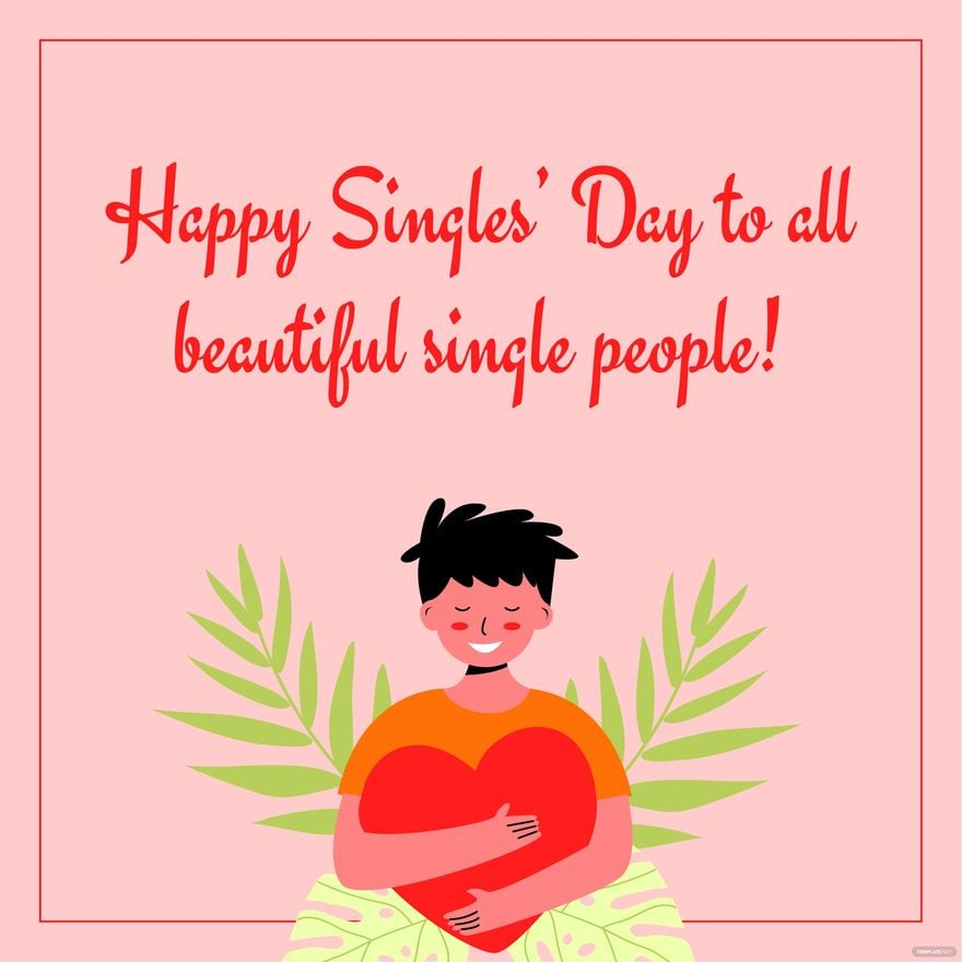 Singles Day Greeting Card Vector