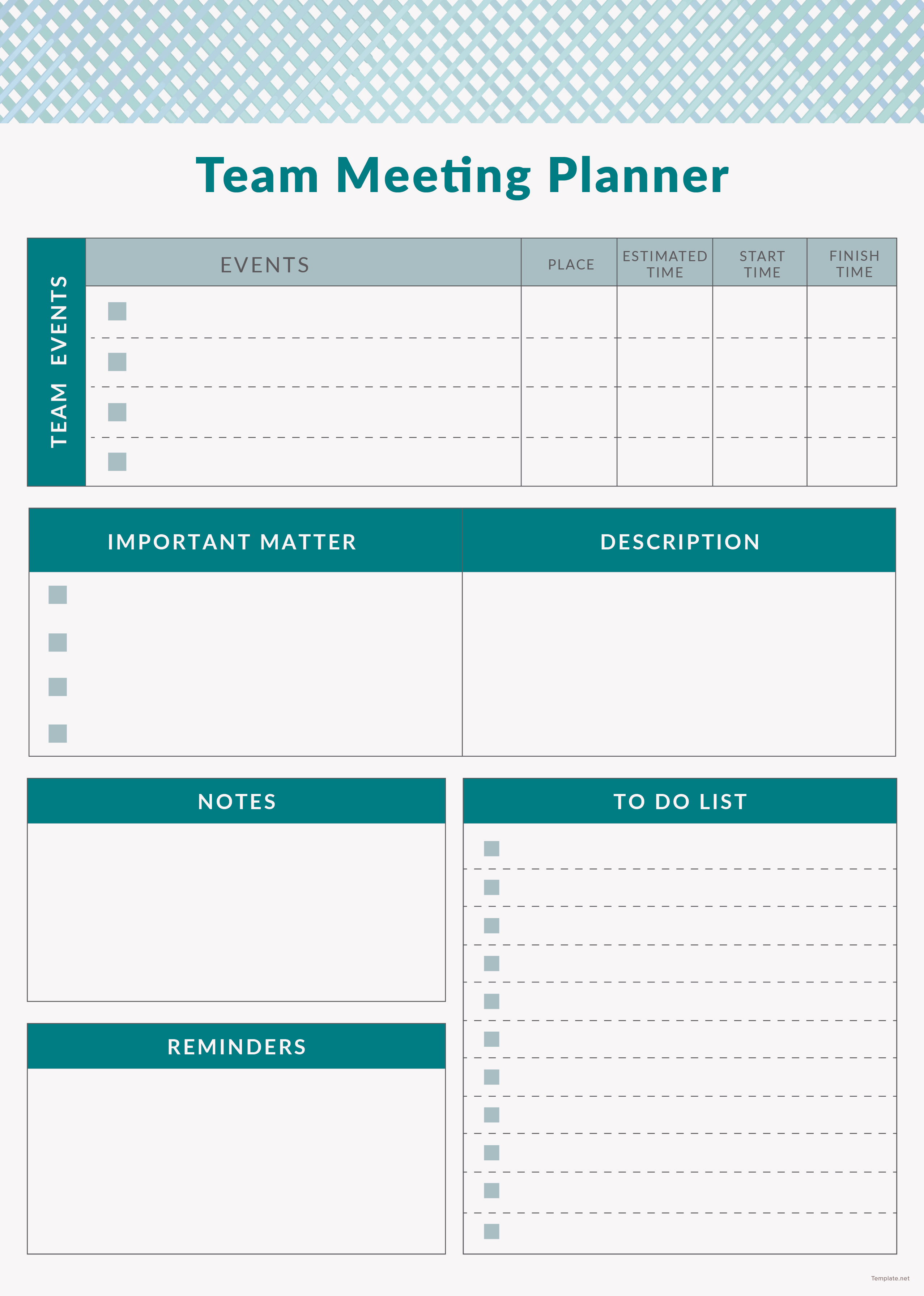 team business plan template