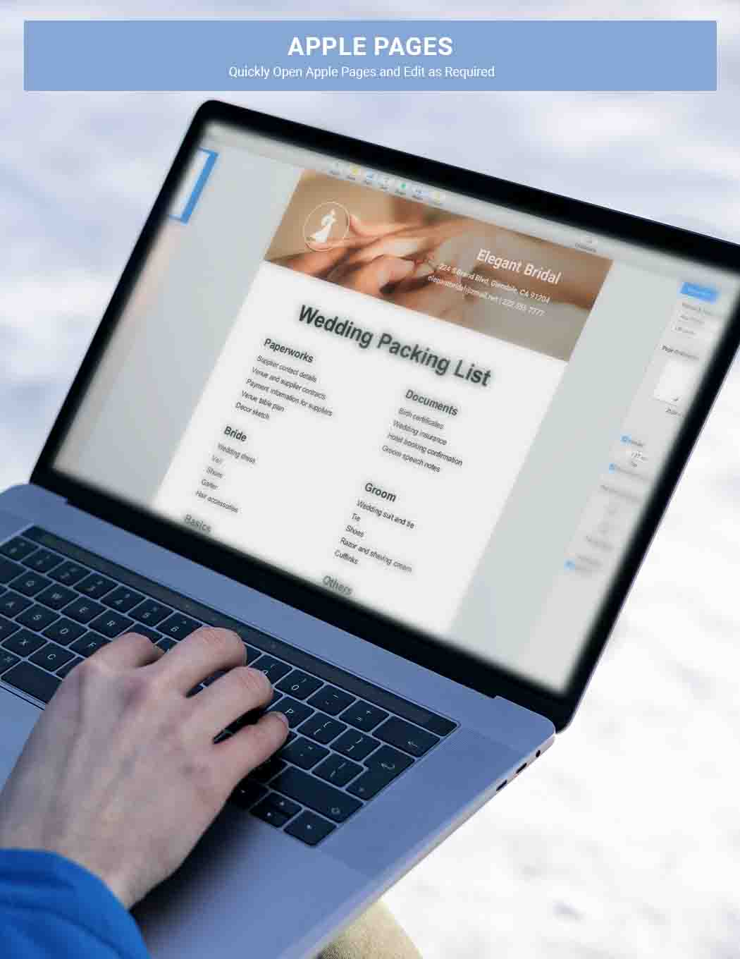 Wedding Packing List Template Google Docs Word Apple Pages