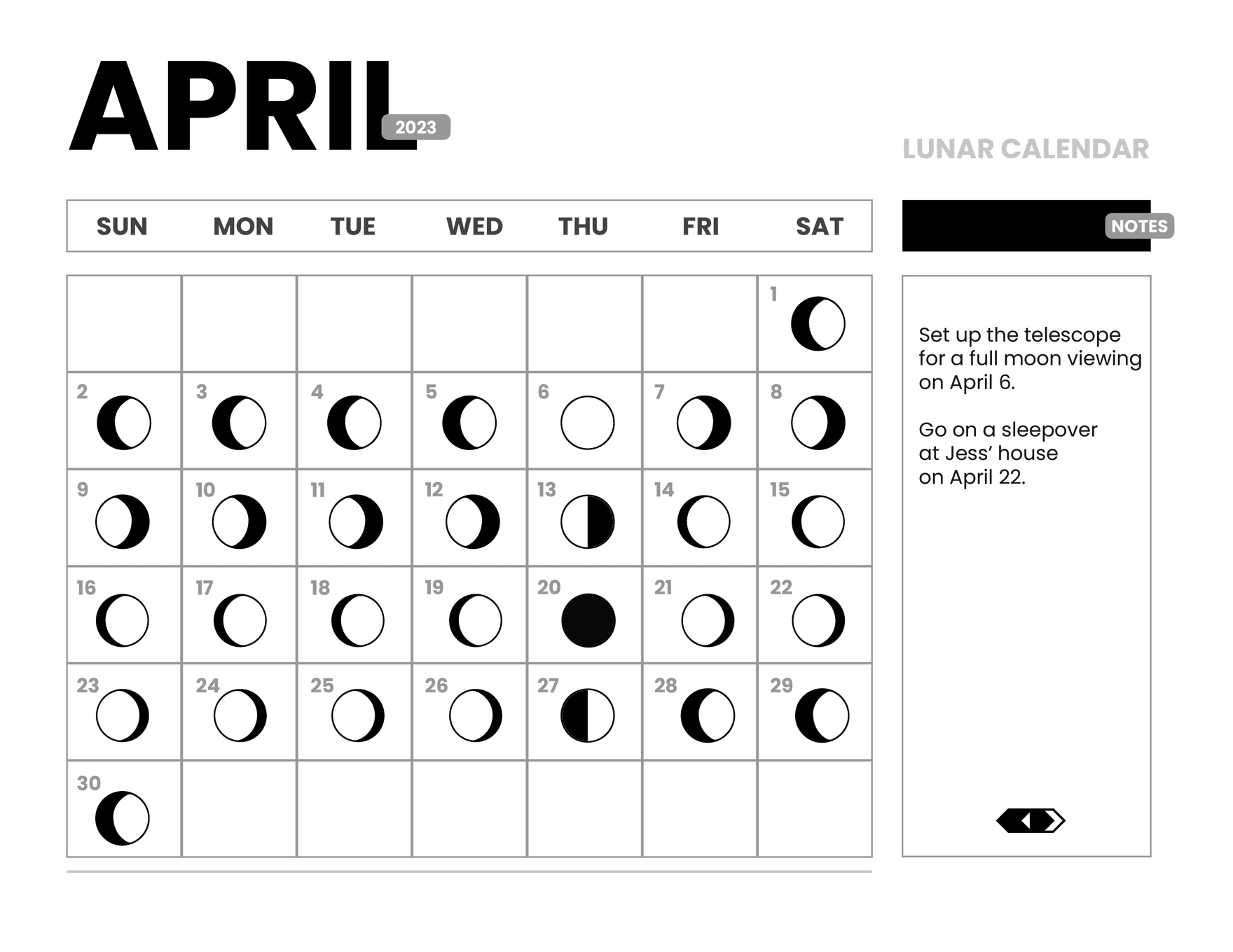 April Lunar Calendar Printable Blank 2024 CALENDAR PRINTABLE