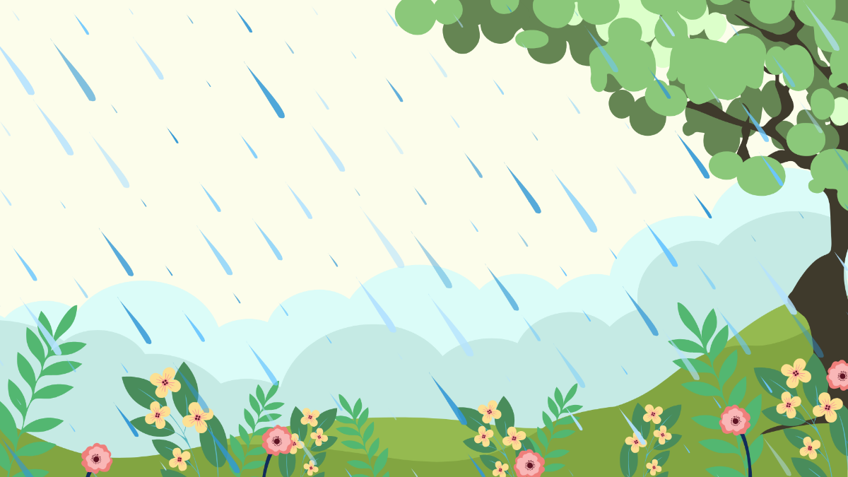Spring Rain Background Template