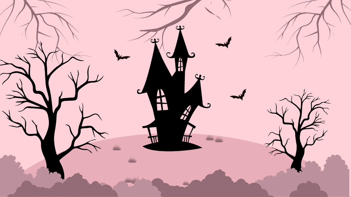 Halloween Pink Background Template
