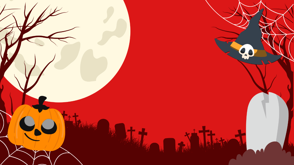 Halloween Red Background Template