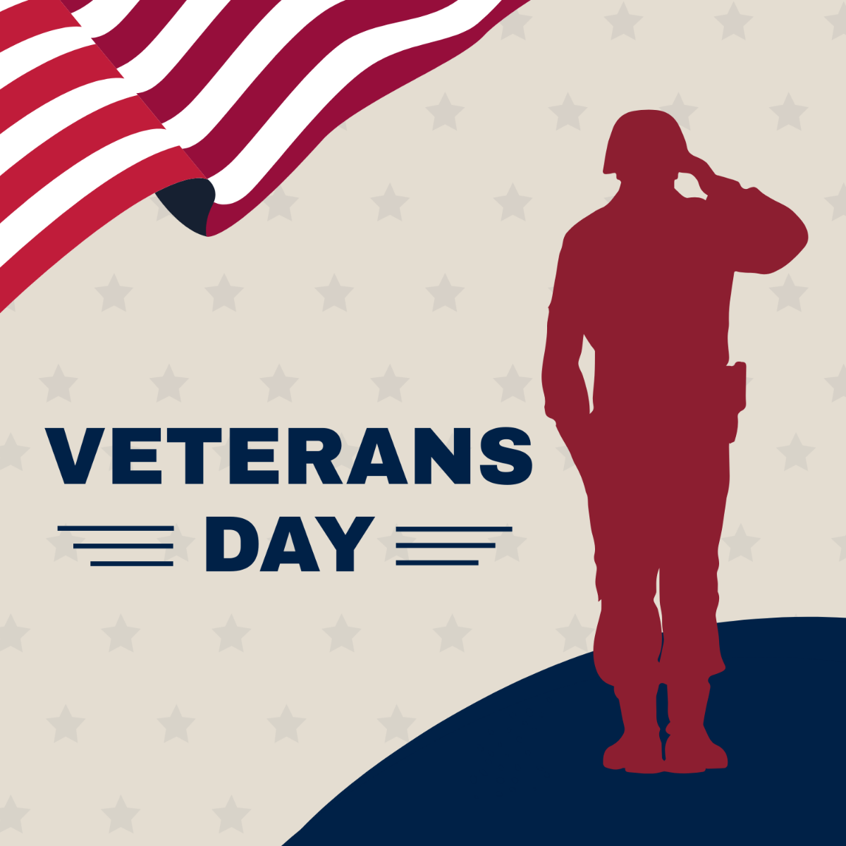 Free Veterans Day Design Vector Template