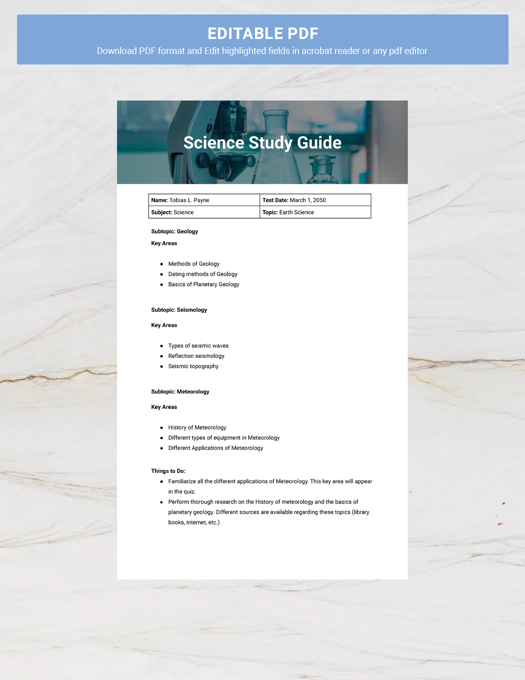 Science Study Guide Template - Download In Word, Google Docs, Apple ...