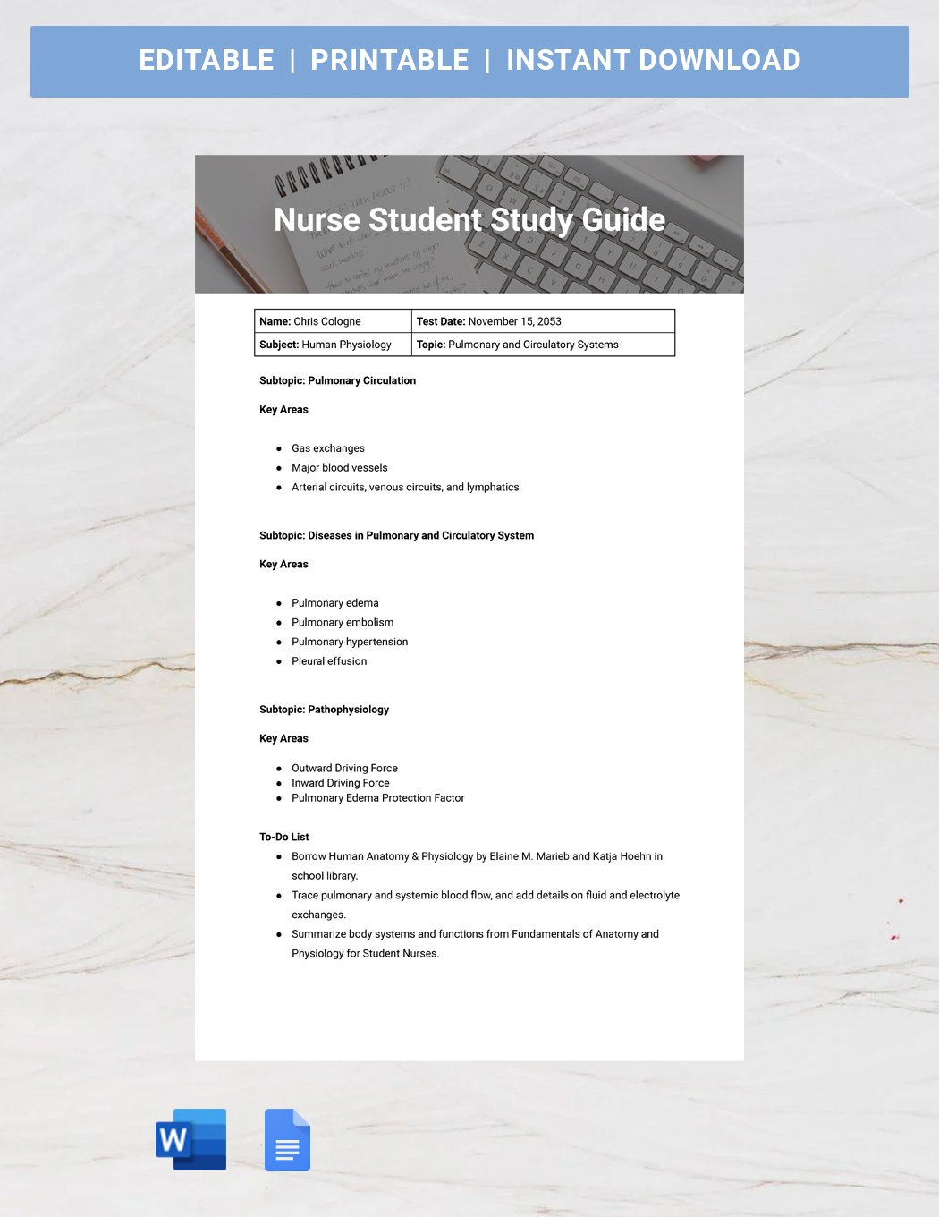 Nurse Student Study Guide