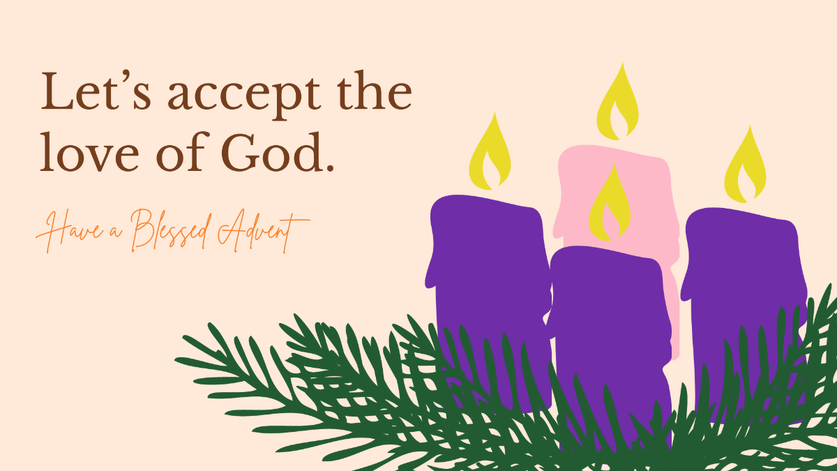 Free Advent Greeting Card Background Template
