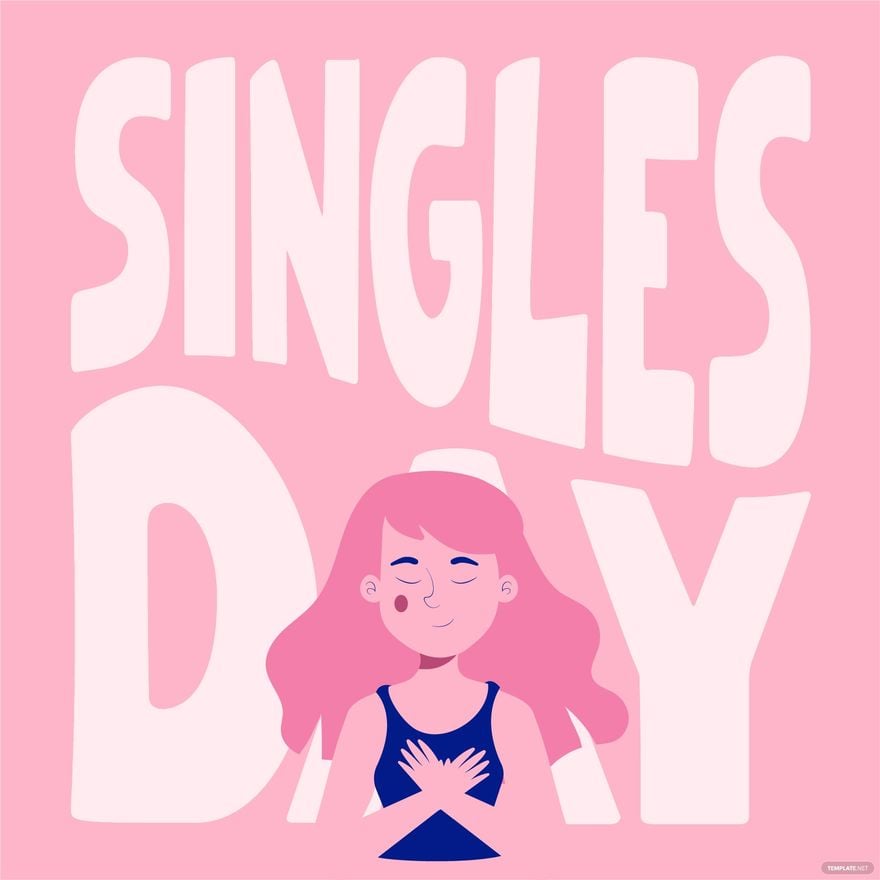 Free Singles Day Celebration Vector in Illustrator, PSD, EPS, SVG, JPG, PNG