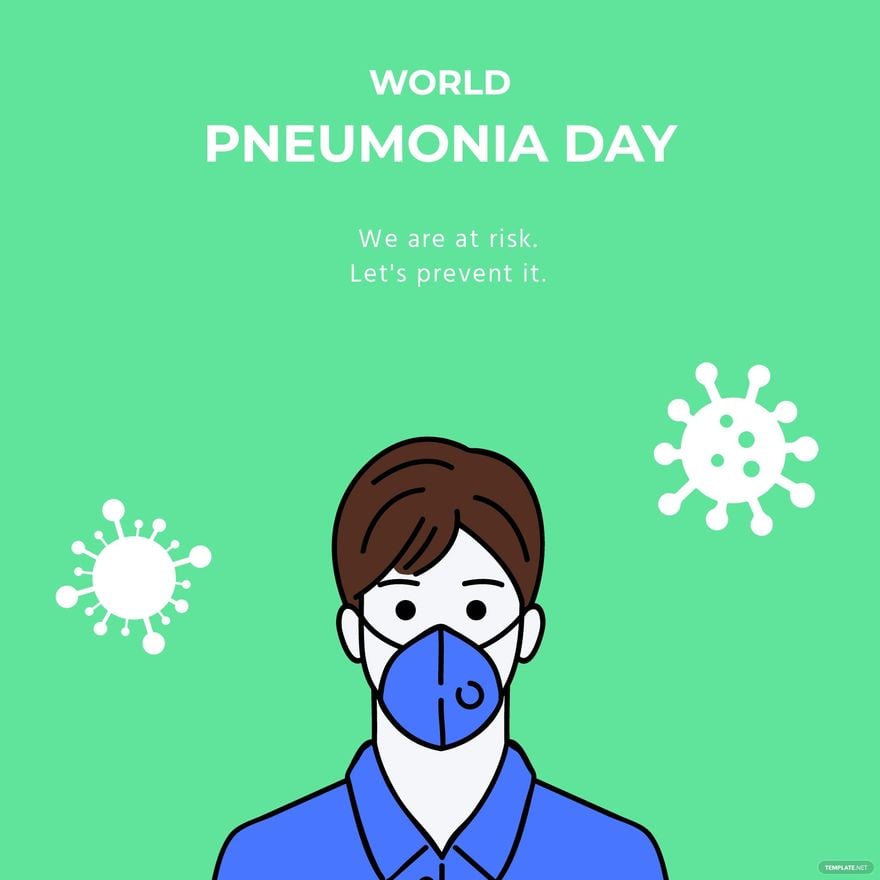 Free World Pneumonia Day Flyer Vector