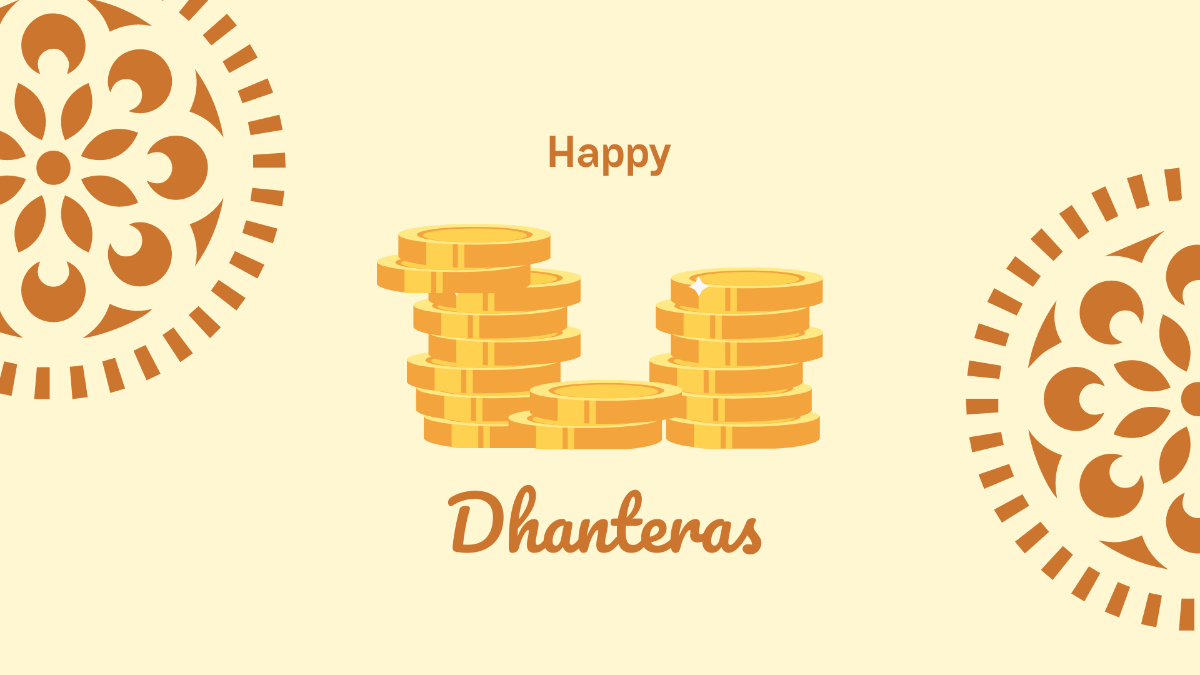 Free Dhanteras Banner Background Template